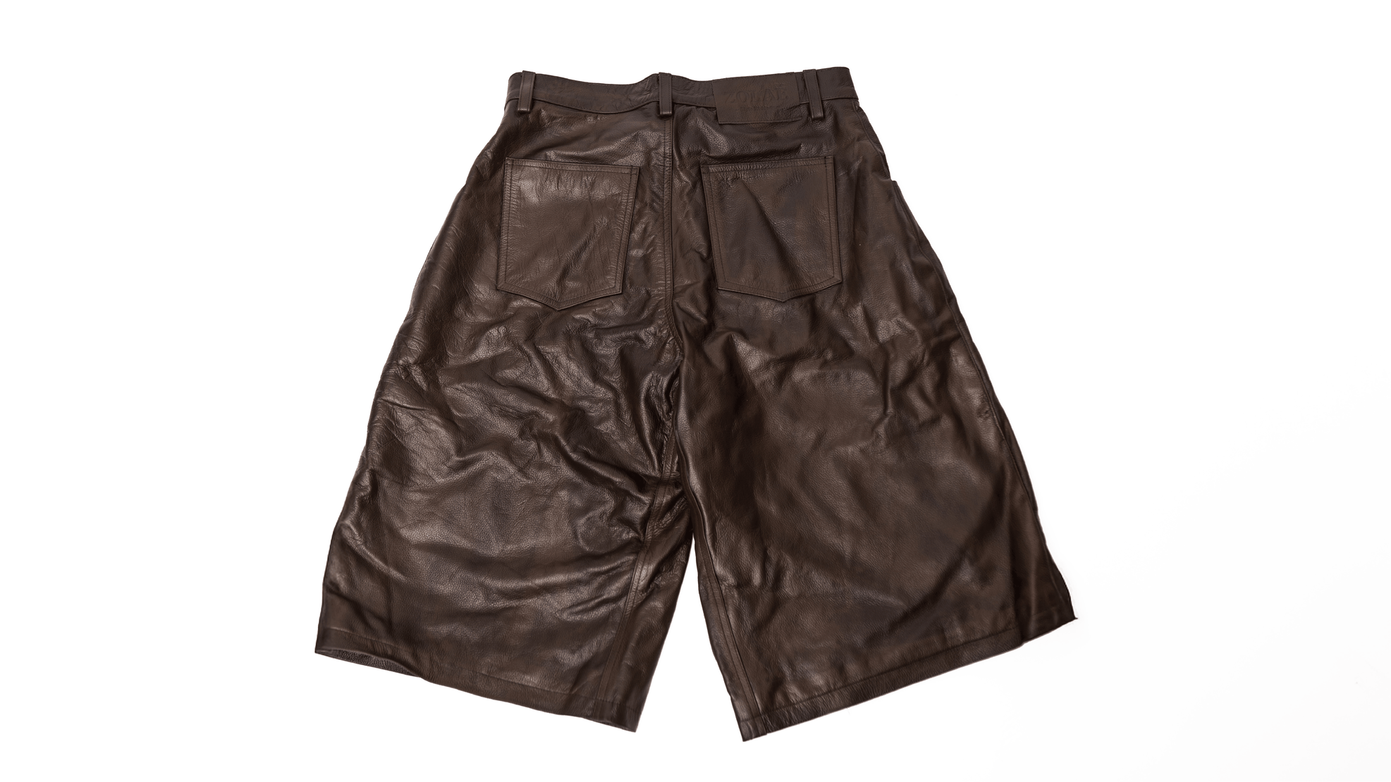 Brown Shorts With Wash Effect