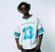 Load image into Gallery viewer, Off White Green/Blue Jersey
