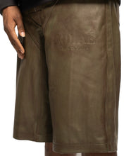 Load image into Gallery viewer, Olive Green Shorts With Wash Effect
